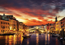 석양으로 그린 물의 도시 베네치아