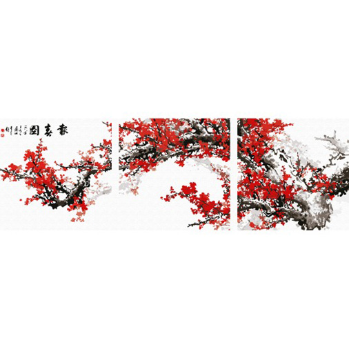꽃 피는 나무 (3단세트) [캔버스형] [그리기]