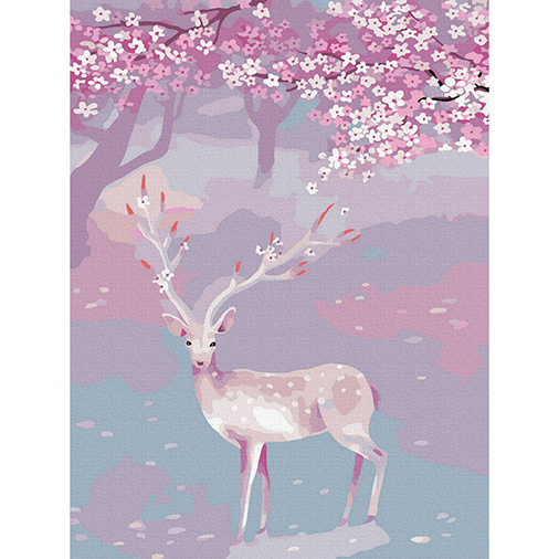 봄날의 꽃사슴 [캔버스형] [그리기]