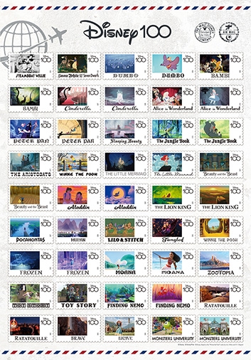 디즈니 100주년 명장면 우표 컬렉션